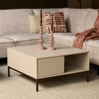 Salontafel Madison Sand | Mangohout | 80x80