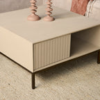 Salontafel Madison Sand | Mangohout | 80x80