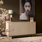 Dressoir Madison Sand | 3 Deuren | Mangohout