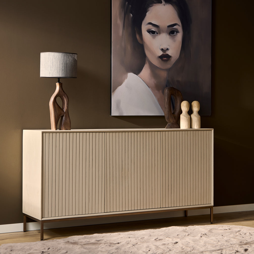Dressoir Madison Sand | 3 Deuren | Mangohout
