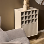 Wijnkast Madison | Sand | Mangohout & Brons