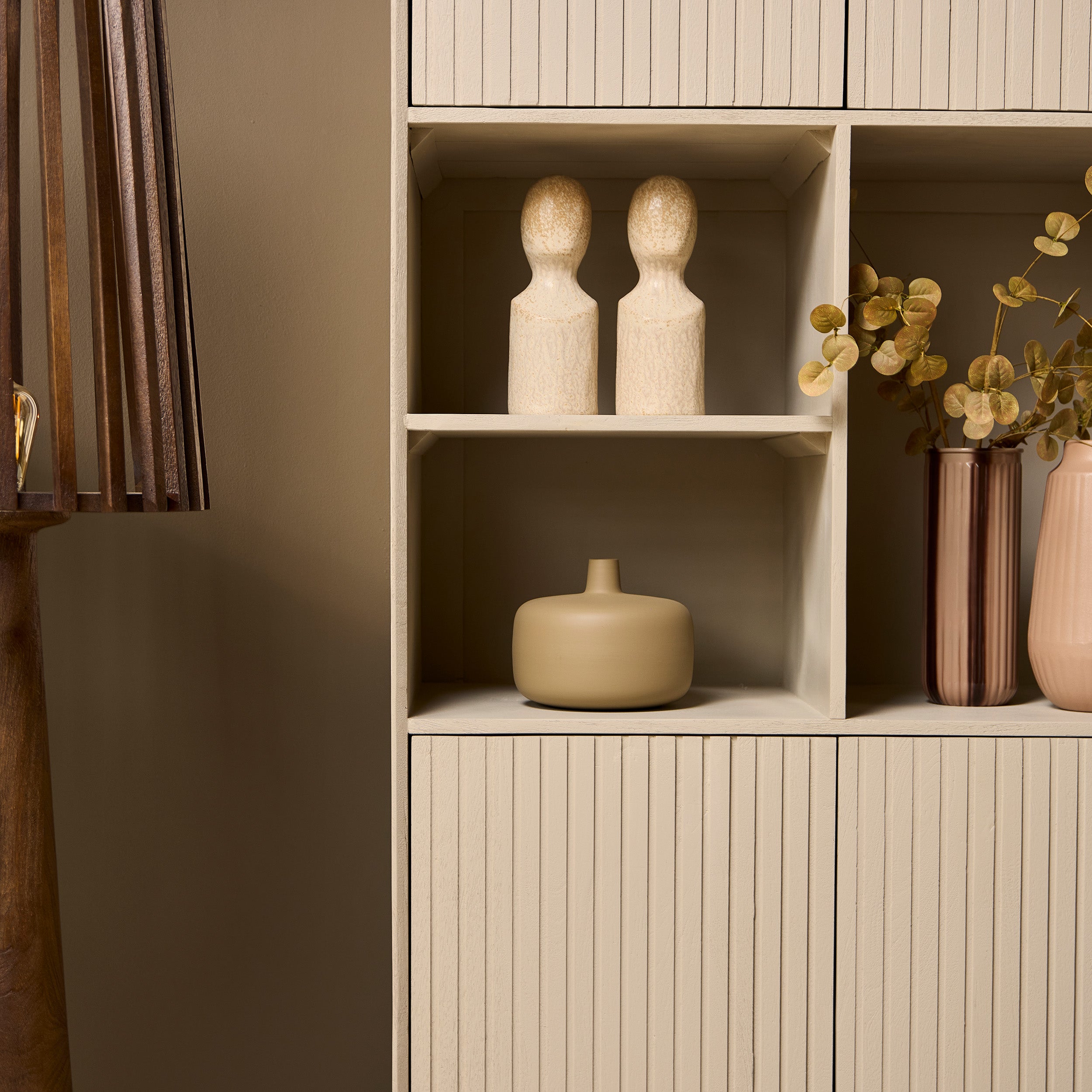Vakkenkast Madison Sand | Latten | Mangohout Sand