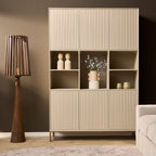 Vakkenkast Madison XL | Sand | Mangohout & Metaal