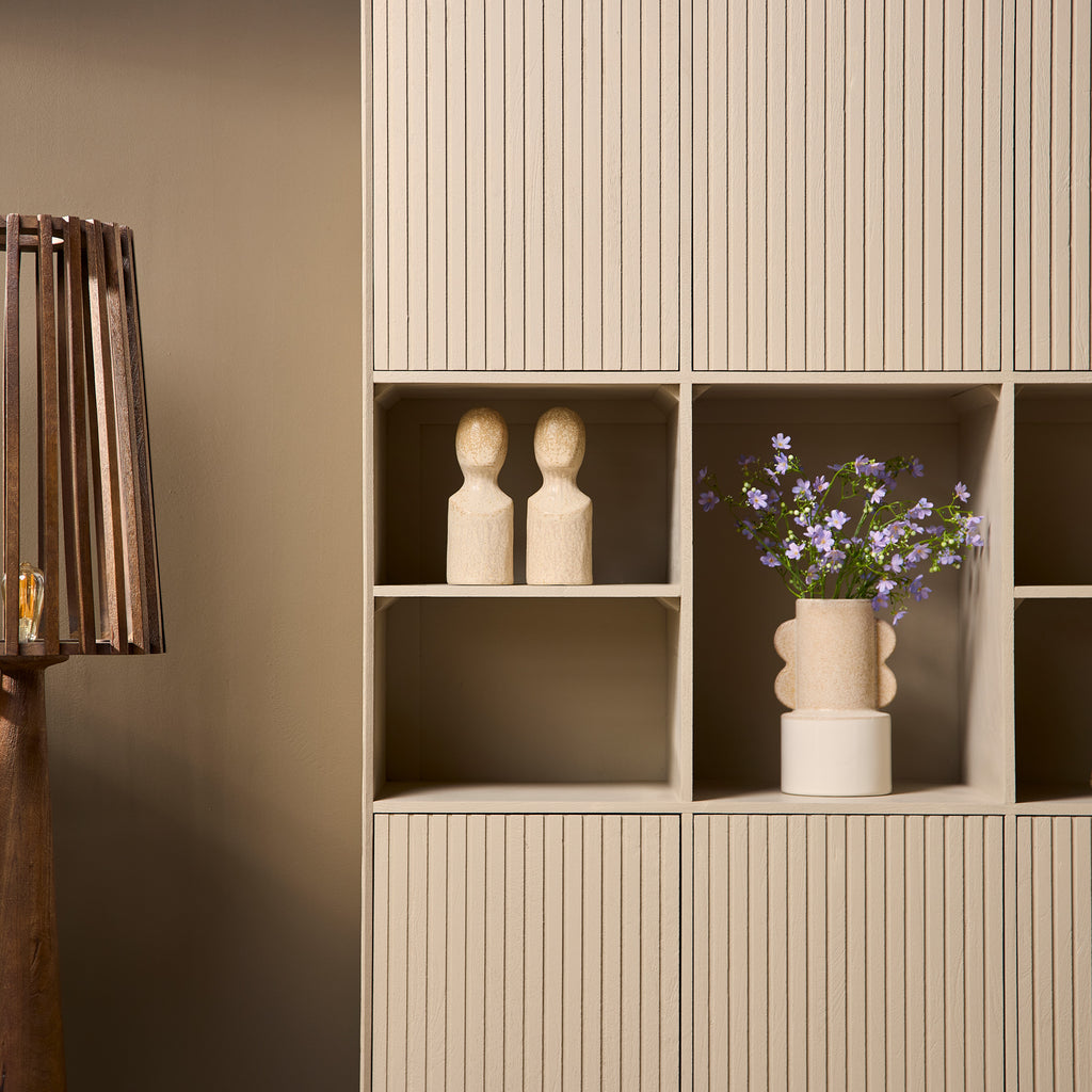 Vakkenkast Madison XL | Sand | Mangohout & Metaal