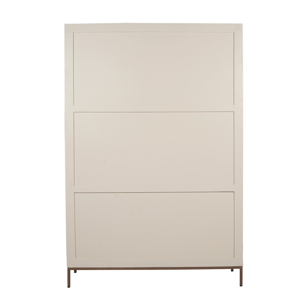 Vakkenkast Madison XL | Sand | Mangohout & Metaal