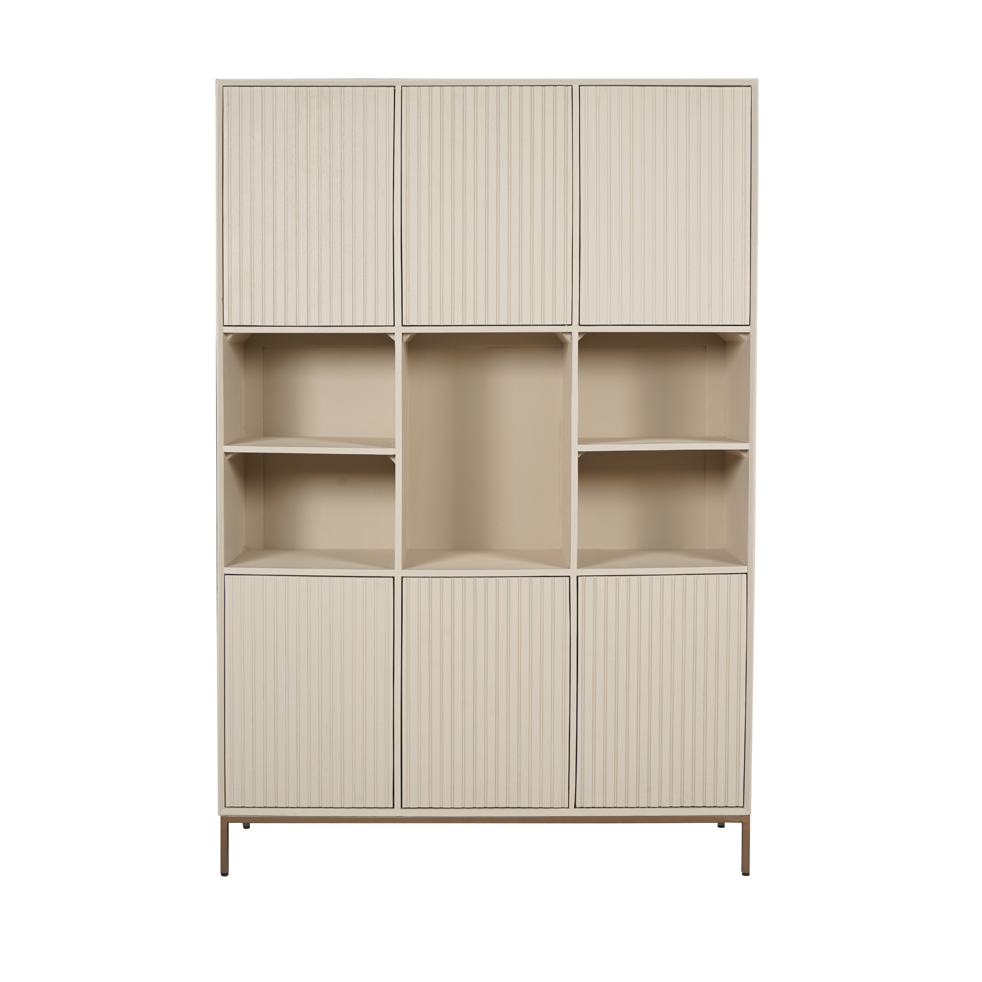 Vakkenkast Madison XL | Sand | Mangohout & Metaal