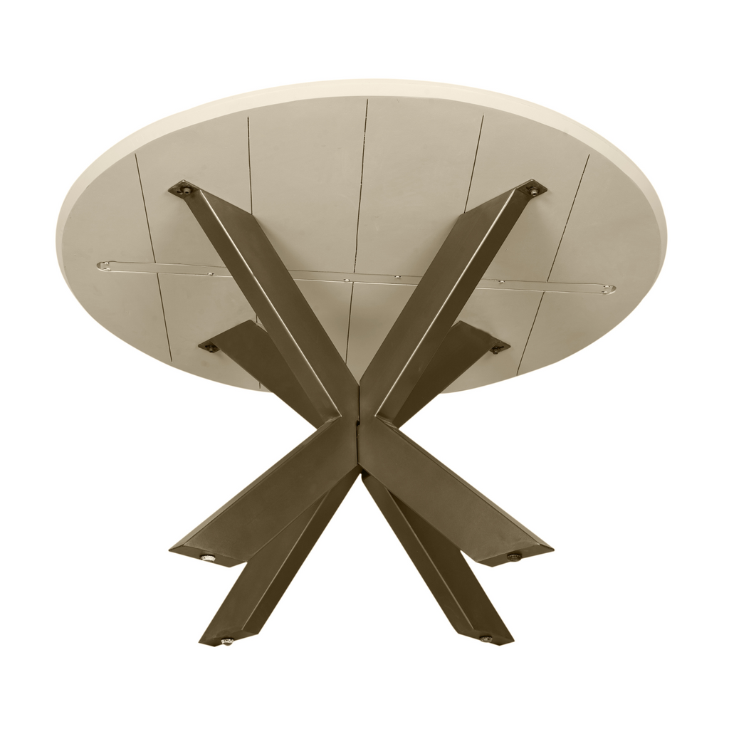 Eettafel Madison Sand | Mangohout | Bronzen poot
