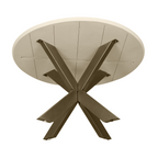 Eettafel Madison Sand | Mangohout | Bronzen poot
