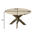 Eettafel Madison Sand | Mangohout | Bronzen poot