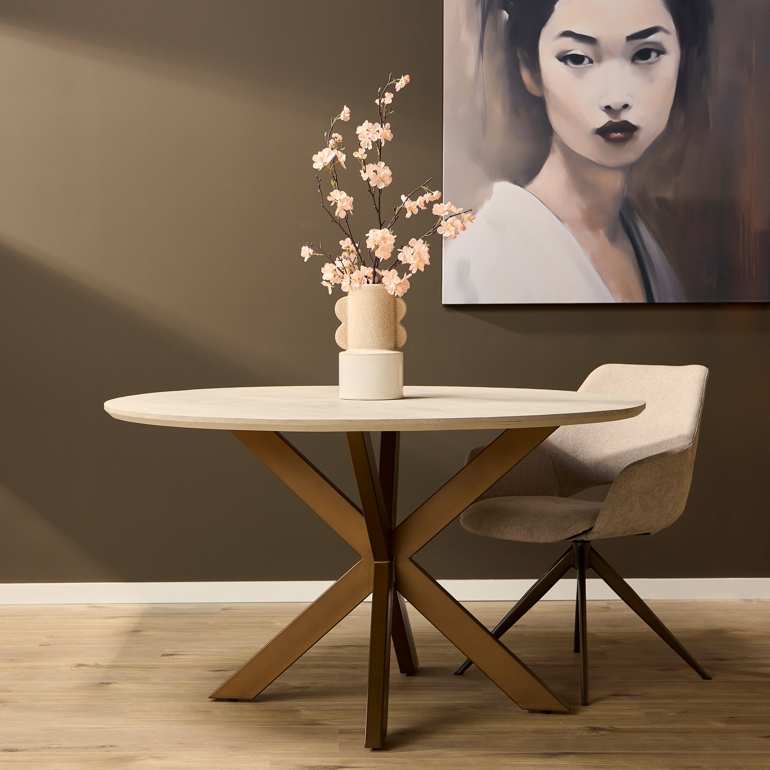 Tafel Madison Sand | Mango | 150x150 cm