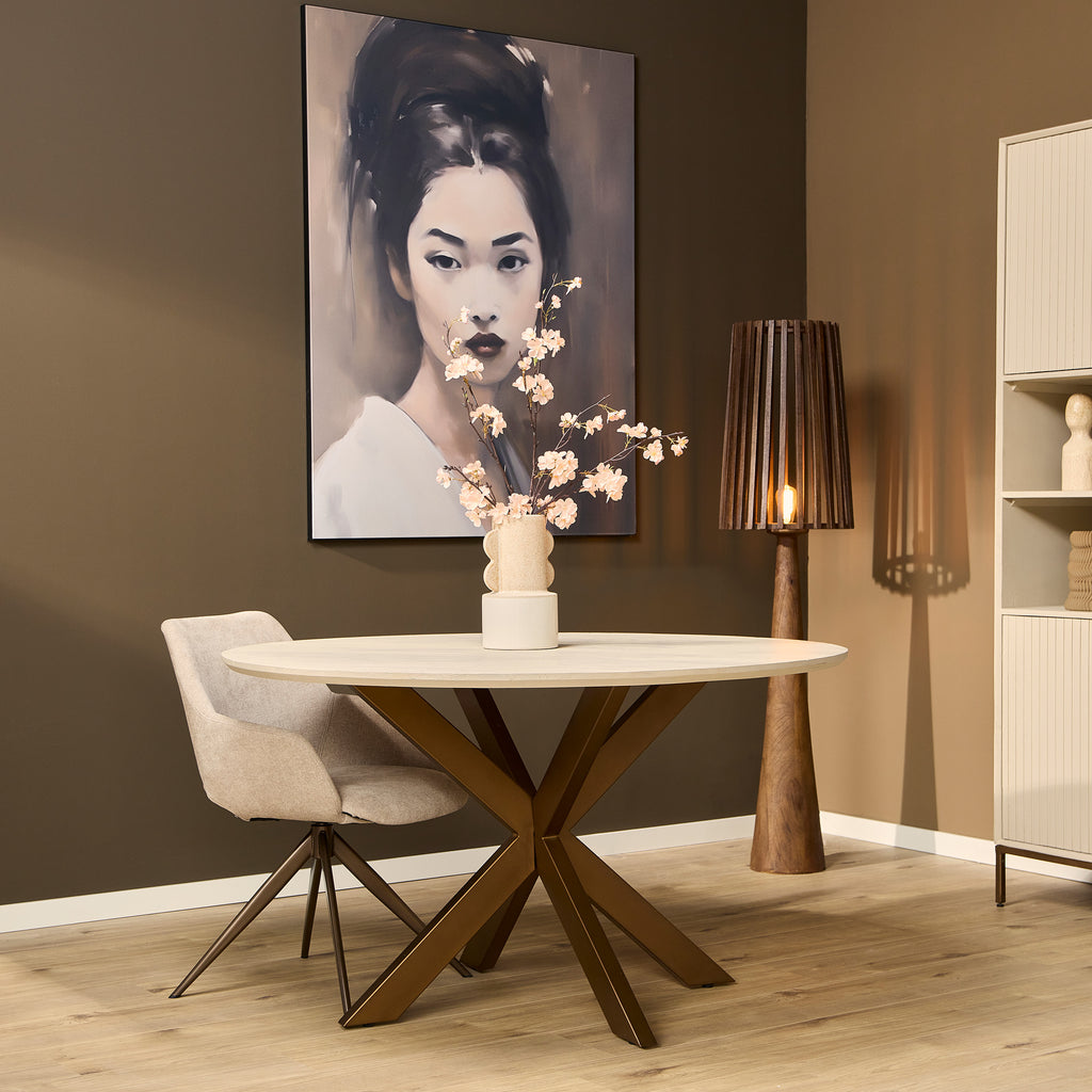 Tafel Madison Sand | Mango | 150x150 cm