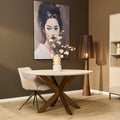 Eettafel Madison Sand | Mangohout | Sand & Brons