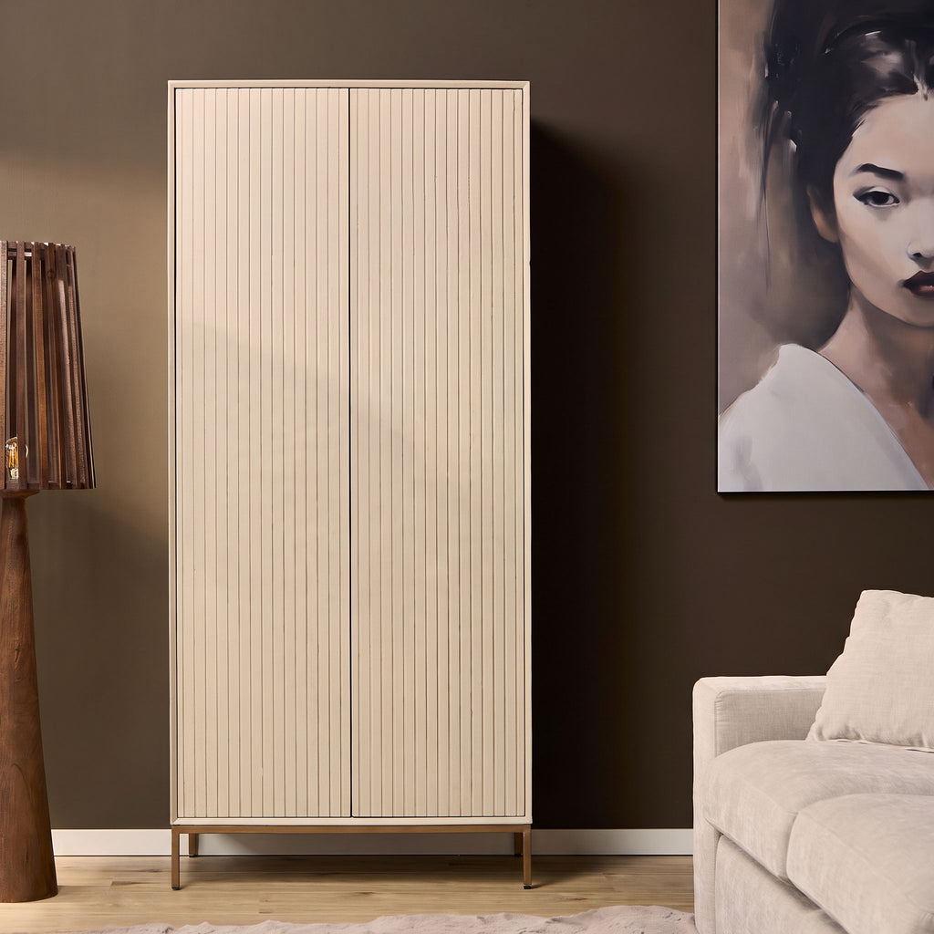 Kast Madison zandkleurig mangohout 90 cm