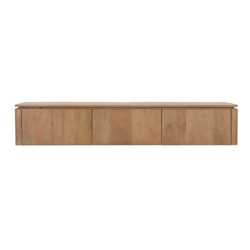 Zwevend tv-meubel Dallas naturel mangohout 165 cm