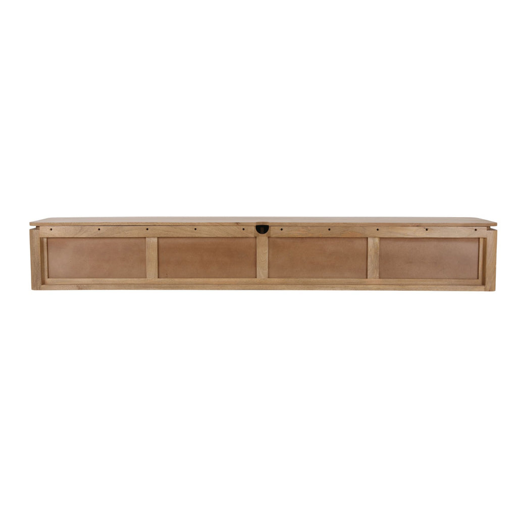 Zwevend tv-meubel Dallas naturel mangohout 210 cm