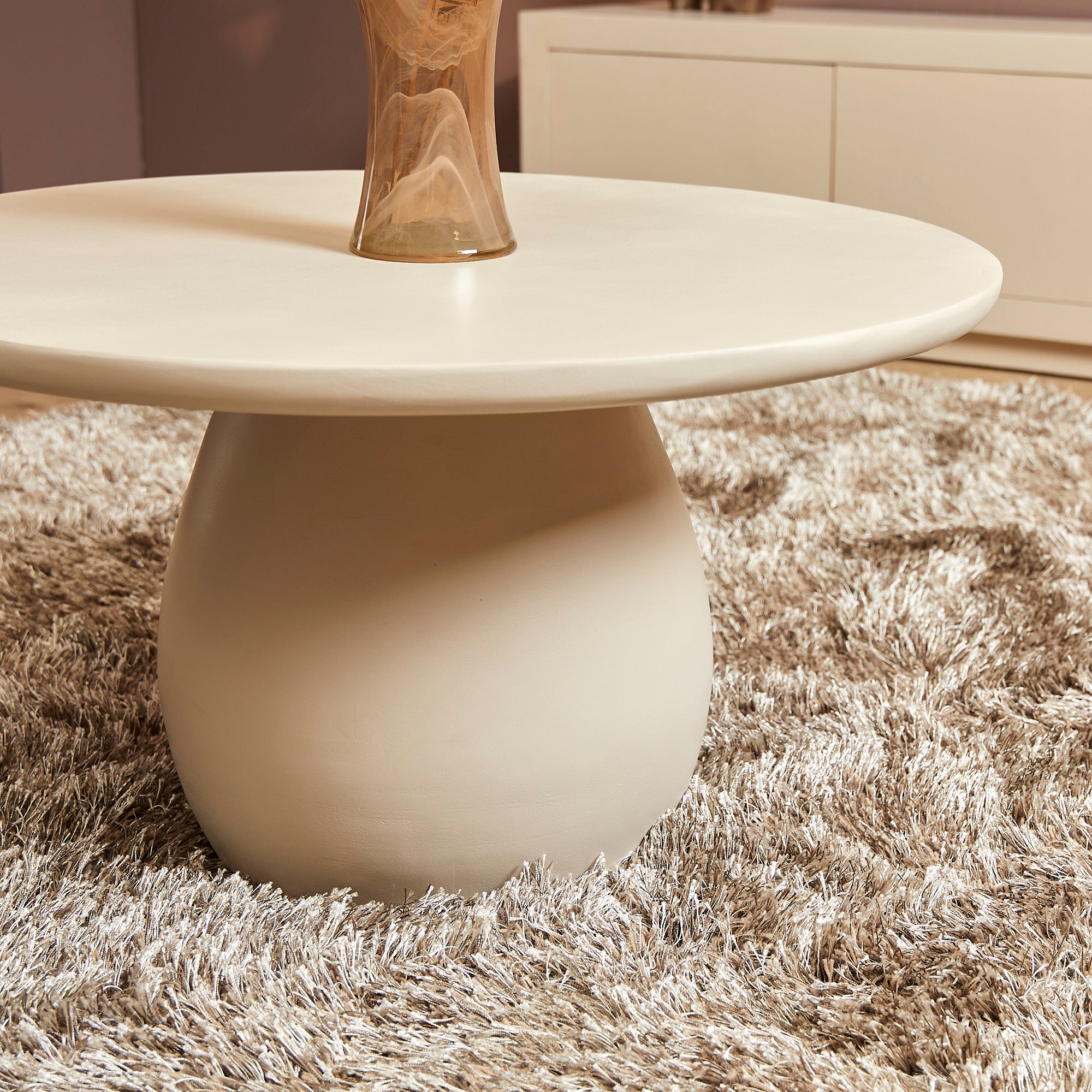 Salontafel Mosi | Rond | Mangohout zandkleur