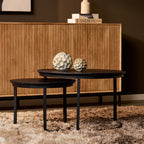 Salontafel Otik Black | Set van 2 | Eiken & Metaal