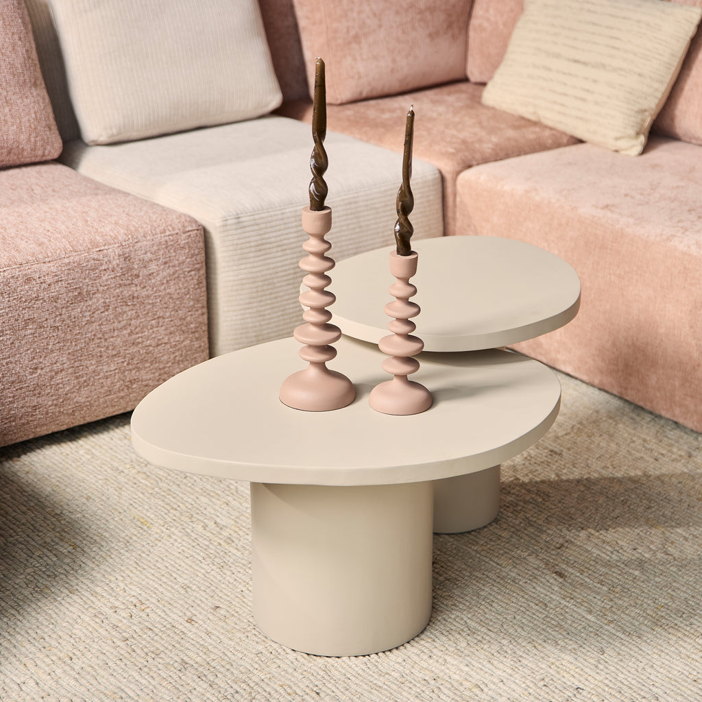 Salontafel Mirre | Set van 2 | Mango zand