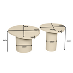 Salontafel Mirre | Set van 2 | Mango zand