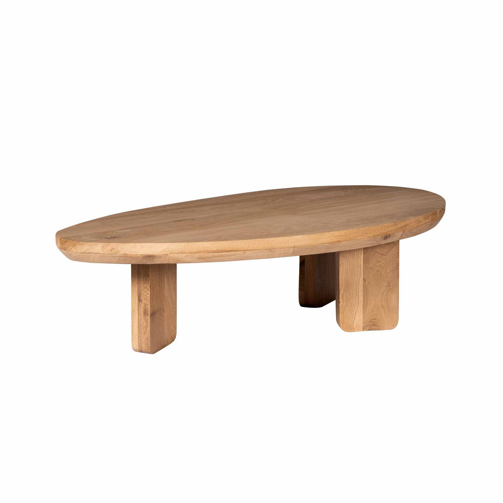 Salontafel Zillah | Driehoekig | Naturel eiken