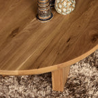 Salontafel Zillah | Driehoekig | Naturel eiken