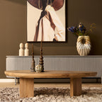 Salontafel Zillah | Driehoekig | Naturel eiken