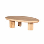 Salontafel Zillah | Driehoekig | Naturel eiken