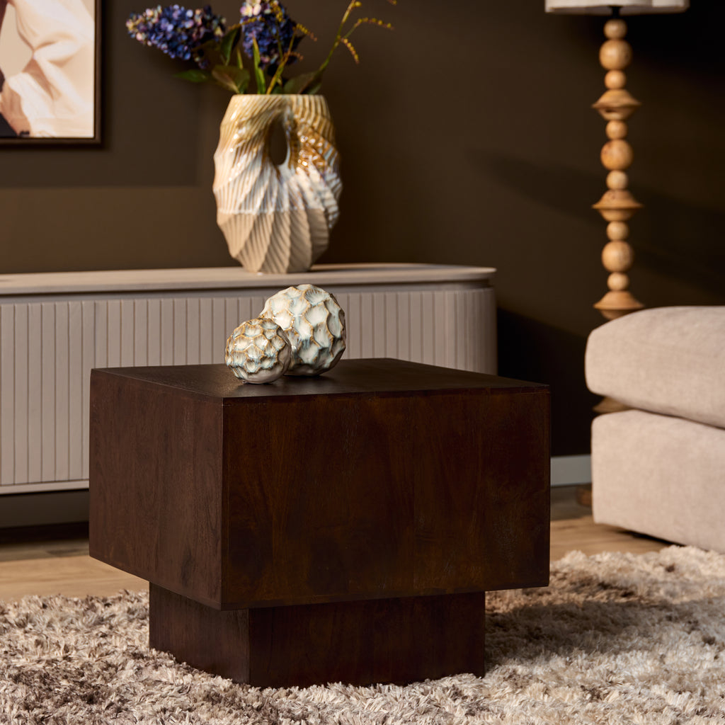 Salontafel Livia | Vierkant | Mangohout bruin