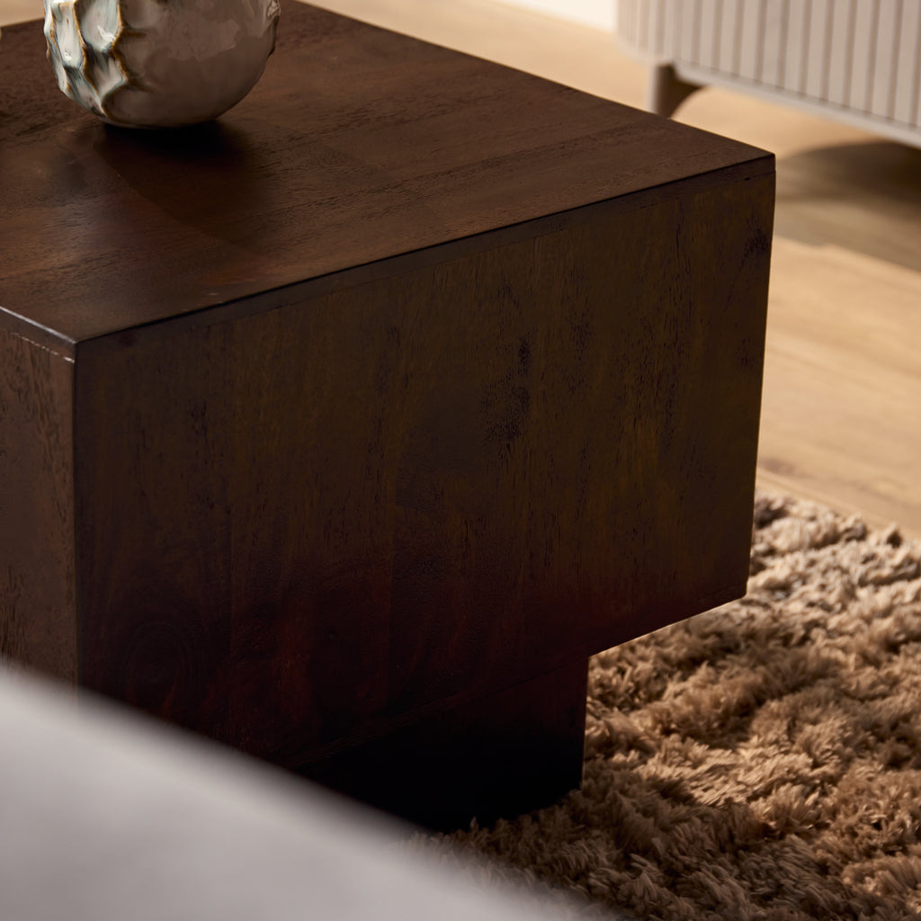 Salontafel Livia | Vierkant | Mangohout bruin