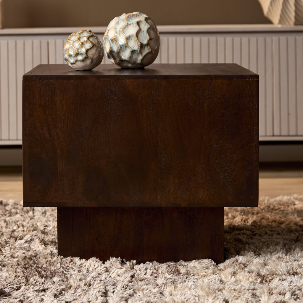 Salontafel Livia | Vierkant | Mangohout bruin