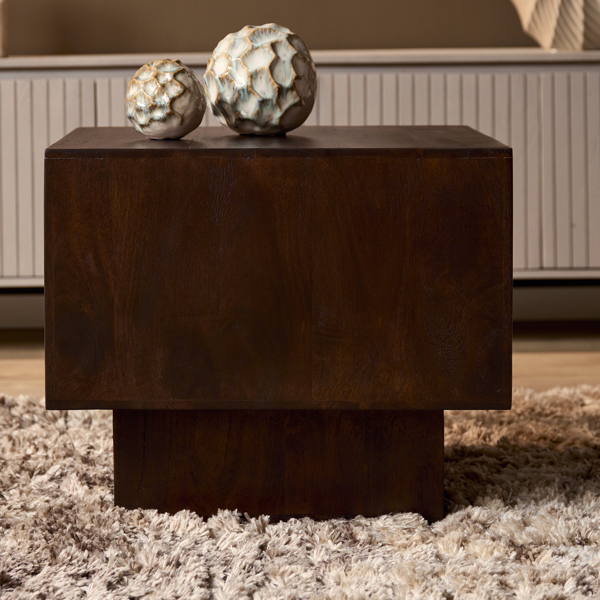 Salontafel Livia | Vierkant | Mangohout bruin