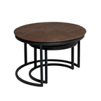 Salontafel Otik Brown | Rond | Set van 2