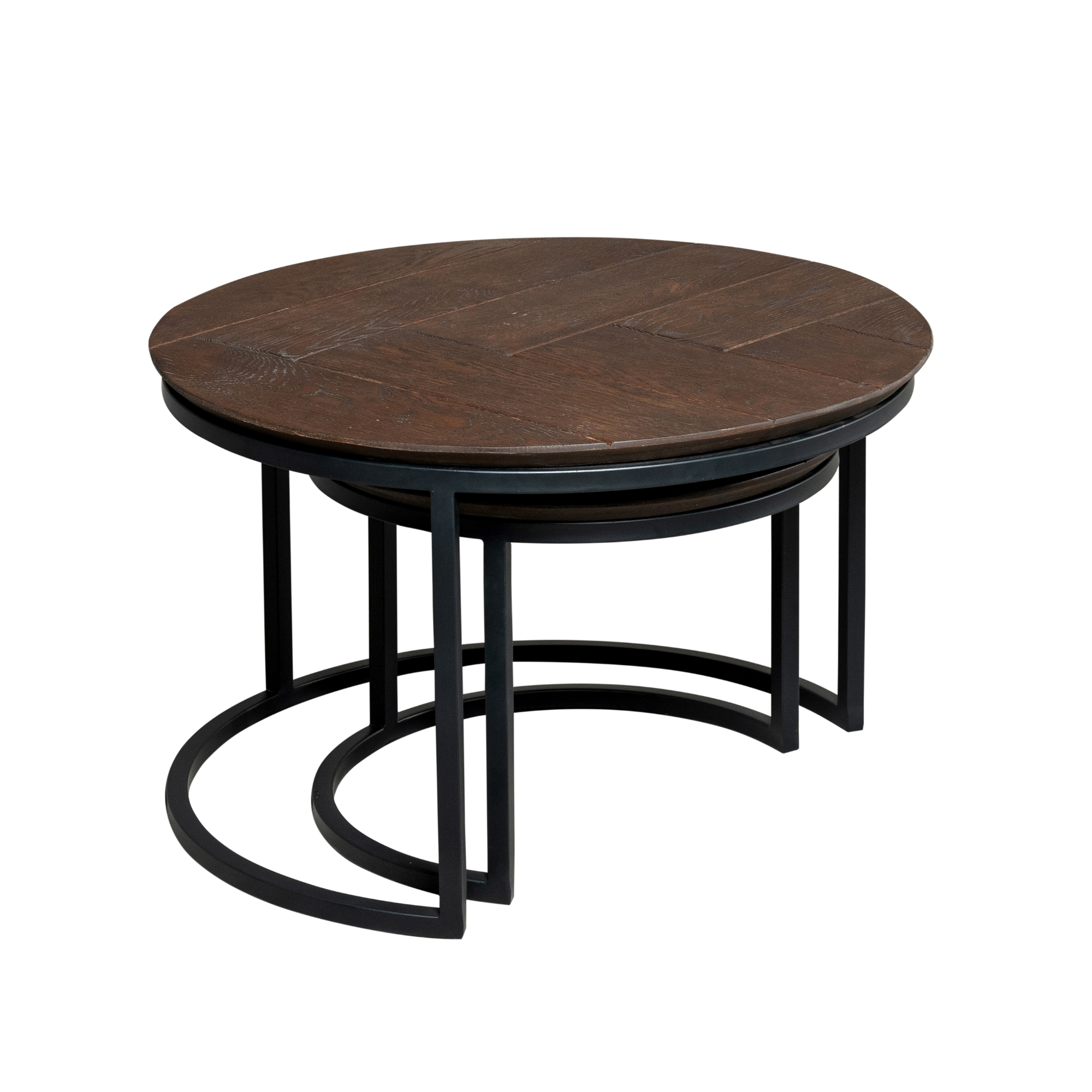 Salontafel Otik Brown | Rond | Set van 2