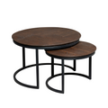 Salontafel Otik Brown | Rond | Set van 2