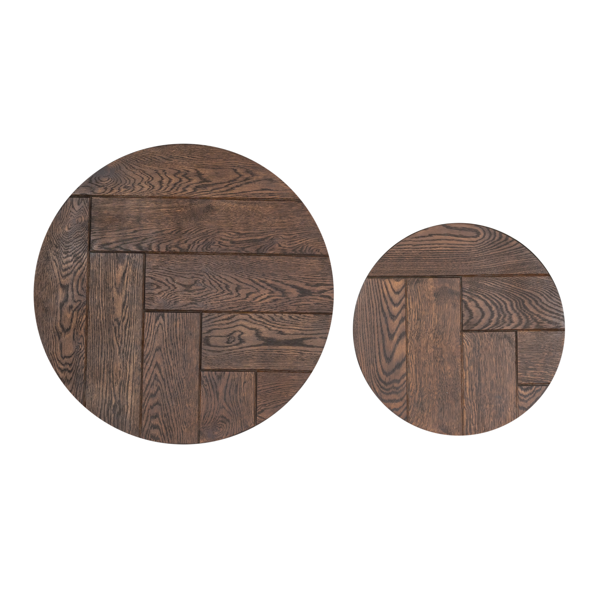 Salontafel Otik Brown | Rond | Set van 2