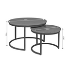 Salontafel Otik Brown | Rond | Set van 2
