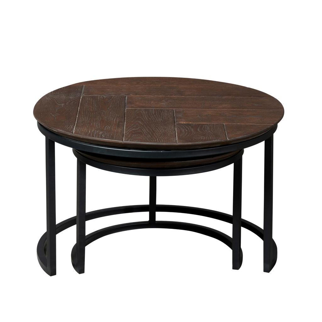 Salontafel Otik Brown | Rond | Set van 2