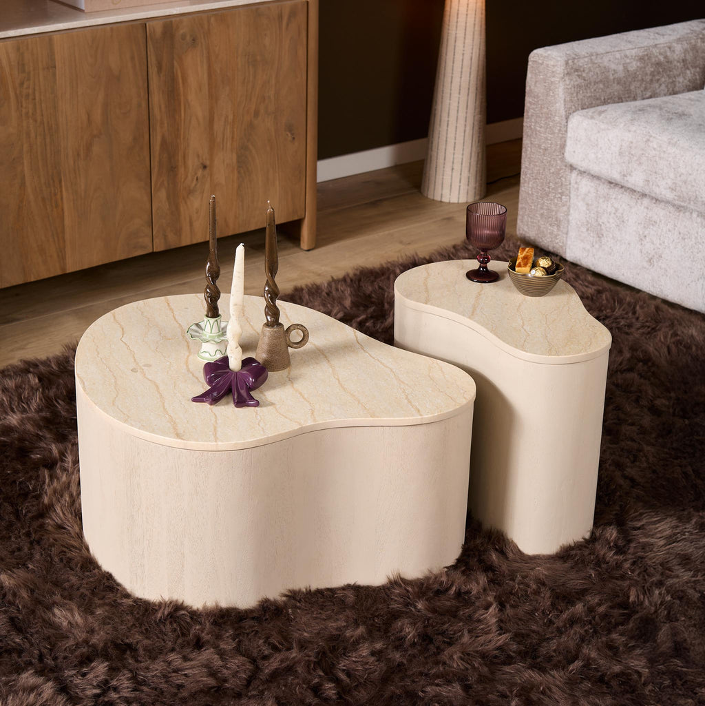 Salontafel Lovi Sand | Mango & Marmer | Sand