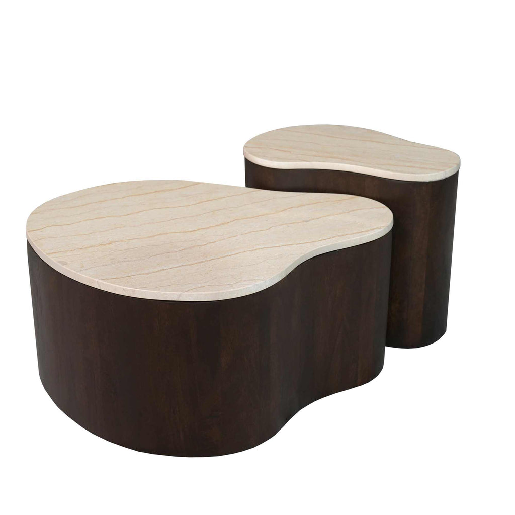 Salontafel Lovi Brown | Marmer & Mango | Organisch