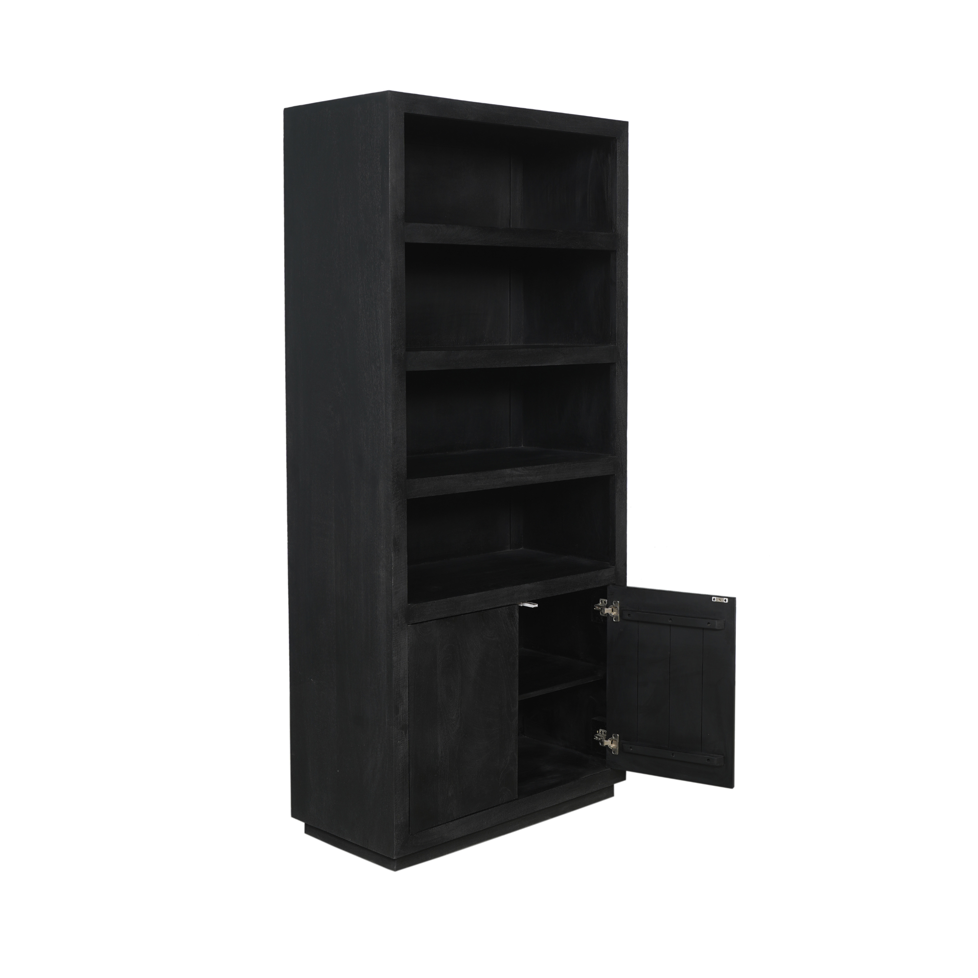 Boekenkast Brussel | Mangohout | Black 90x200