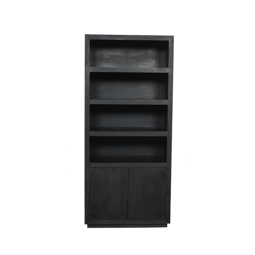 Boekenkast Brussel | Mangohout | Black 90x200