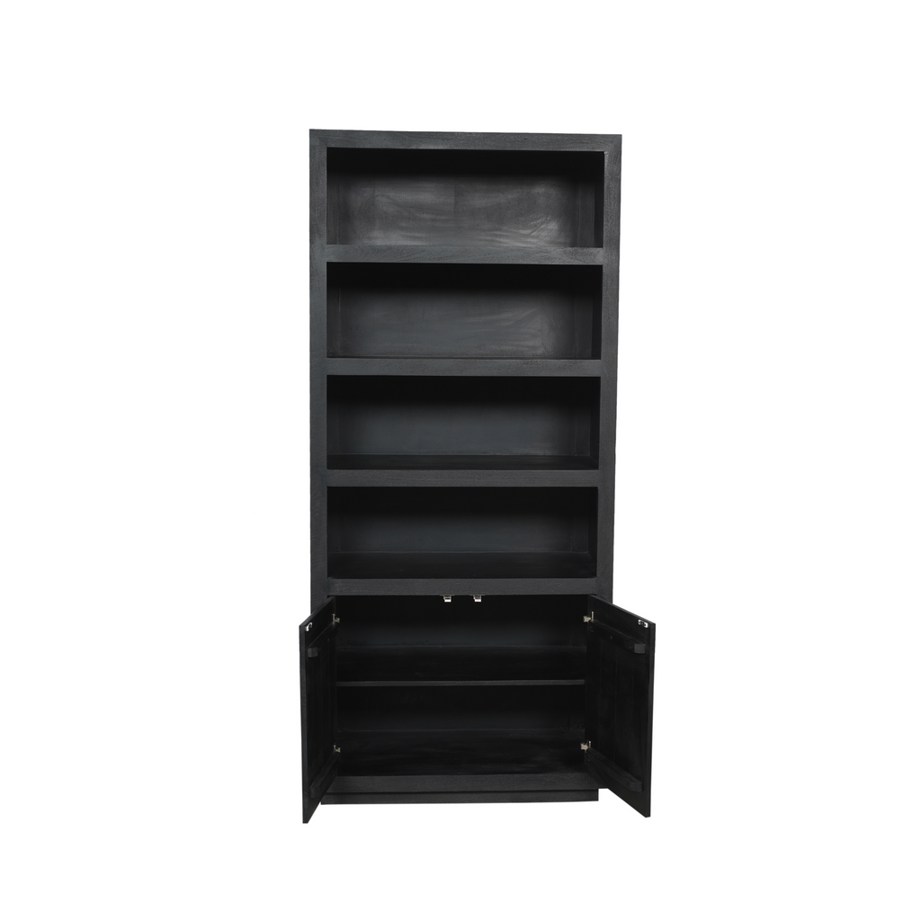 Boekenkast Brussel | Mangohout | Black 90x200