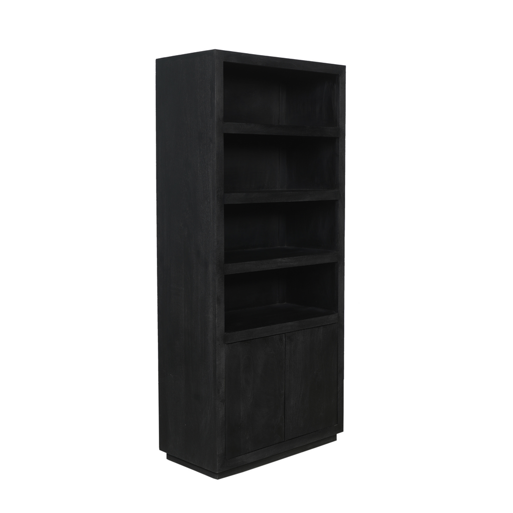 Boekenkast Brussel | Mangohout | Black 90x200