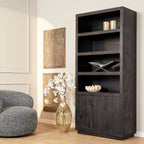 Boekenkast Brussel | Mangohout | Black 90x200