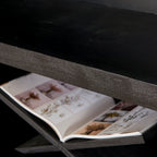 Vakkenkast Brussel Black XL | Mangohout | Black finish