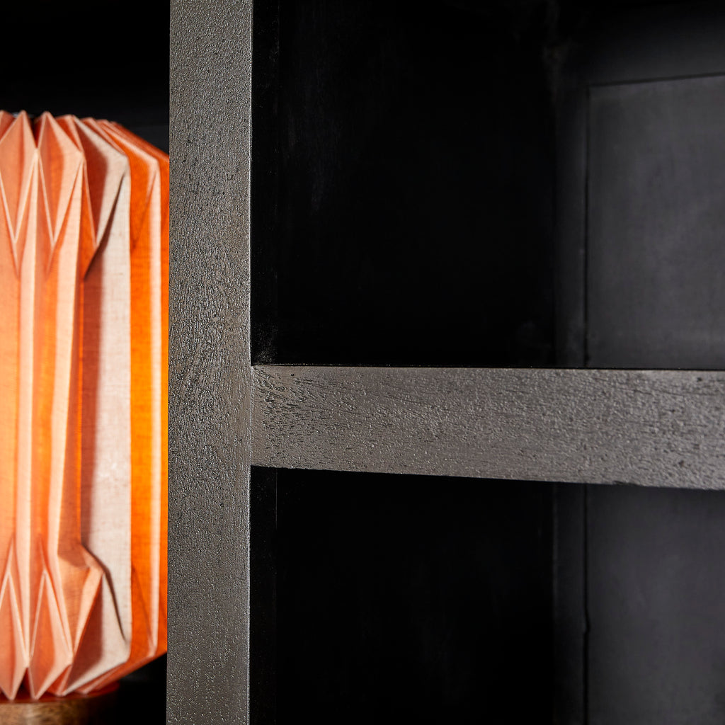 Vakkenkast Brussel Black XL | Mangohout | Black finish