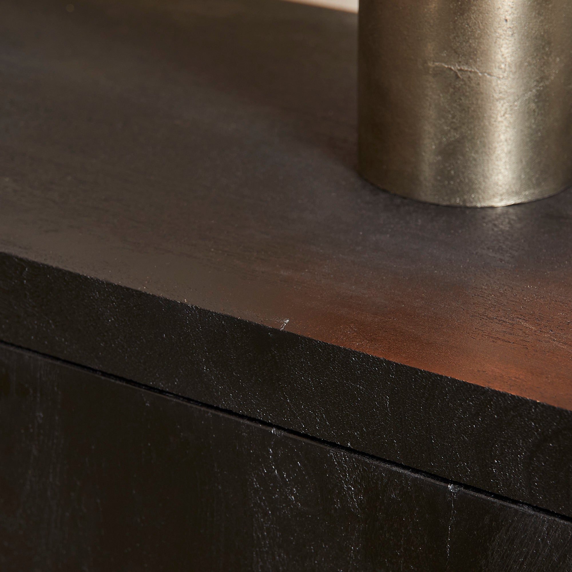 TV-meubel Brussel Black | 4-Deurs | Mangohout Black