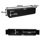 TV-meubel Brussel Black | 4-Deurs | Mangohout Black