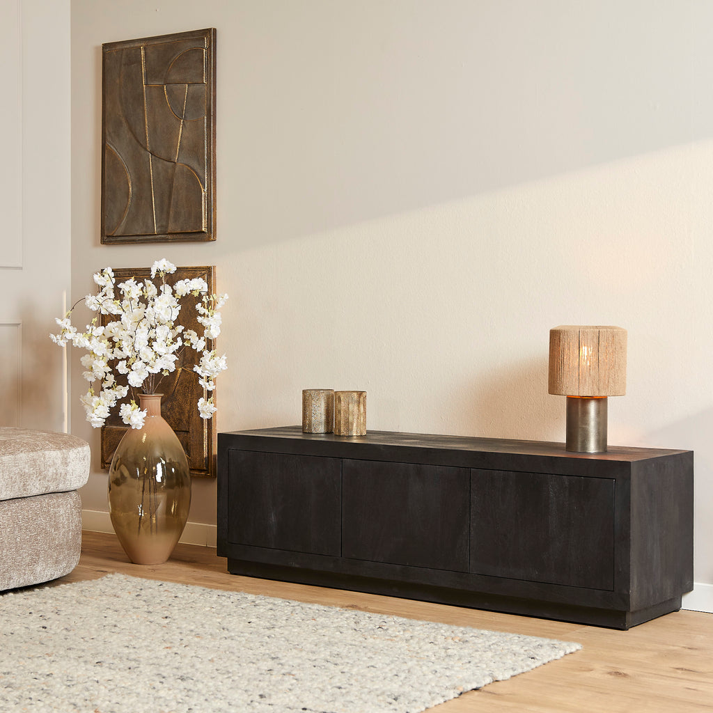 TV-meubel Brussel | Black | Mangohout
