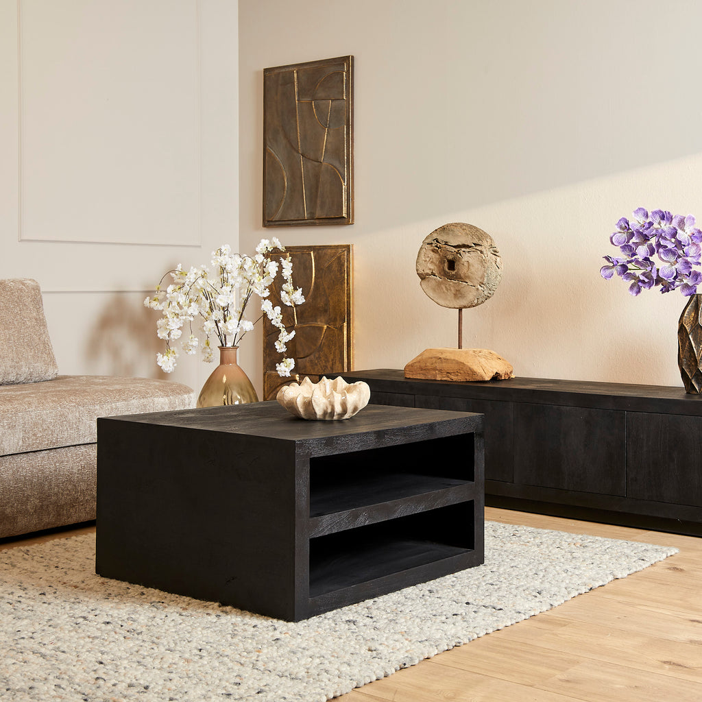 Salontafel Brussel Black | Mangohout | Zwart
